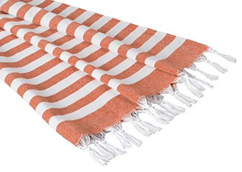 Sandy Beaches 100% Organic Cotton Turkish Towel, Large Beach Towel/Bath Towel, 39x70 (Tangerine) Head Wrap Pattern, Large Beach Towels, Towel Wrap, Wrap Pattern, Shower Cap, Terry Towel, Sandy Beaches, Turkish Towels, Cancun