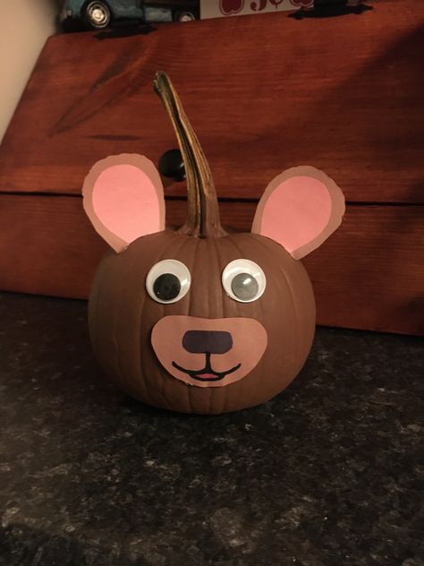 Brown Bear Book, Bear Pumpkin, Book Character Pumpkins, School Halloween Costumes, Story Book Pumpkin, Character Pumpkins, Unicorn Pumpkin, Pumpkin Books, Pumpkin Contest