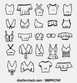 Clothing Drawing Ideas, Clothes Ideas Drawing, Outfit Drawing Ideas, Skirt Sketch, Shirts Drawing, Clothes Sketch, Draw Clothes, Easy Eye Drawing, Bow Drawing