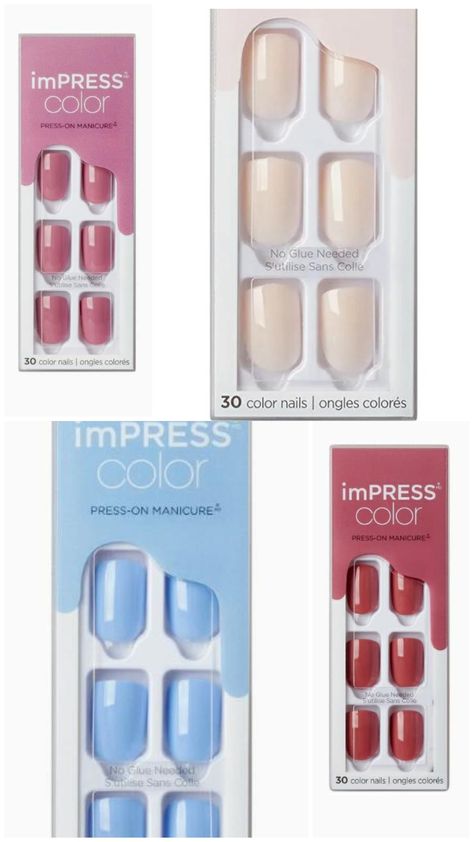 Why Polish When You Can imPRESS: Say goodbye to nail polish with NEW imPRESS Color Press-On Manicure; A polish-free mani in minutes; PureFit Technology makes them super slim & super comfortable; Available in 24 of the most irresistable shades
Solid Color Press-On Nails: With imPRESS comfort fit and Super Hold Adhesive, you'll easily achieve a salon looking gel nail polish manicure at home, in minutes; These fake nails come ready to wear, with no glue or nail polish required and no drying time Nail Polish Manicure, 30 Nails, Polish Manicure, Gel Nail Kit, Manicure At Home, Nail Kit, Gel Nail, Gel Nail Polish, Fake Nails