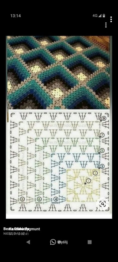 Granny Square Crochet Patterns Free, Crochet Bedspread Pattern, Crochet Blanket Designs, Crochet Bedspread, Crochet Square Patterns, Granny Square Crochet Pattern, Square Crochet, Crochet Diagram, Crochet Stitches Patterns