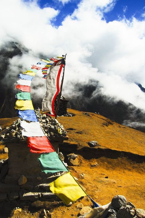 Tibetan Prayer Flag, Nepal Culture, Nepal Travel, Buddhist Prayer, Om Mani Padme Hum, Tibetan Art, Prayer Flags, Tibetan Buddhism, Local Travel