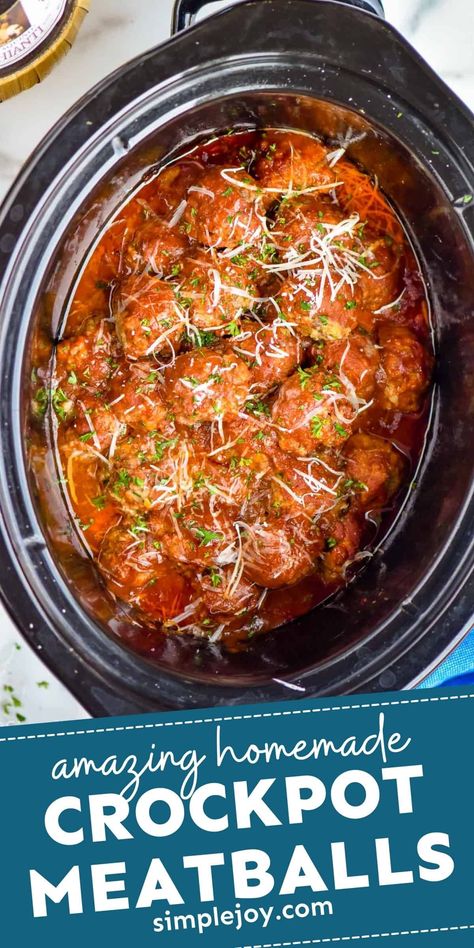 Homemade Meatballs Crockpot, Best Crockpot Meatballs, Crockpot Meatball, Easy Crockpot Meatballs, Slow Cooker Meatballs Italian, Easy Italian Meatballs, Homemade Italian Meatballs, Crockpot Meatballs, Dinner Crockpot