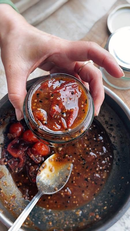 Rachel's roasted tomato chutney Tomato Chutney Recipe, Cheese On Toast, Grilled Mackerel, Tomato Relish, In A Pickle, Tomato Season, Tomato Chutney, Chutney Recipe, River Cottage