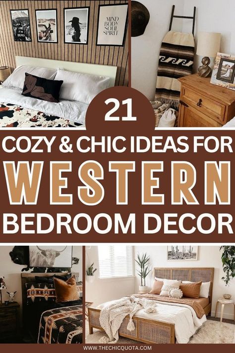 western bedroom decor Cowboy Bedroom Western, Cowgirl Theme Bedrooms, Cowgirl Bedroom Ideas, Cowgirl Bedroom Decor, Western Themed Bedroom, Western Bedroom Ideas, Home Bedroom Ideas, Western Living Rooms, Ranch Style Decor