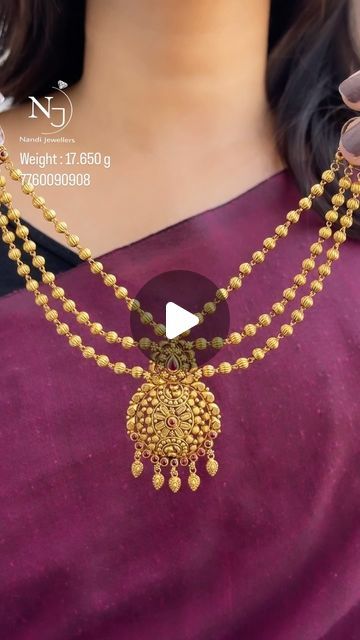 Nandi jewellers | Gold antic jewellery | Mysore on Instagram: "Gold three layer necklace 
Weight : 17.650 grams 
Gold : 22 carat 
Gold colour : Red antique 
#necklace #gold #jewelry #explore #instagram #design #fashion #women #trending #reels #foryou #love #cute #ootd #photoshoot #video #women #fashionblogger #beautiful #instagood #likesforlike #tbt #jewellery #bride #couple #handmade #engagement" Nandi Jewellers, Three Layer Necklace, Ootd Photoshoot, Antic Jewellery, Antique Necklace Gold, 22 Carat Gold Jewellery, Necklace Gold Jewelry, Cute Ootd, Photoshoot Video