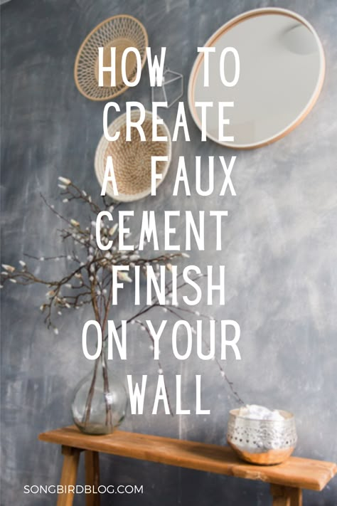 Wall Paint Cement Look, Faux Cement Paint Technique, Textures Wall Paint, How To Paint A Wall To Look Like Cement, Paint That Looks Like Cement, Painting To Look Like Concrete, Diy Paint Accent Wall Brush Strokes, Concrete Look Wall Paint, How To Faux Paint Walls