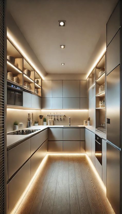 20 Brilliant Narrow Kitchen Ideas to Maximize Space 31 Tight Kitchen Ideas, Slim Kitchen Ideas, Small Apartment Kitchen Ideas Layout, Flat Kitchen Ideas, Small Open Kitchen Ideas, U Kitchen Layout, Small Kitchen Room Ideas, Long Narrow Kitchen Ideas, Kitchen Ideas Small Spaces