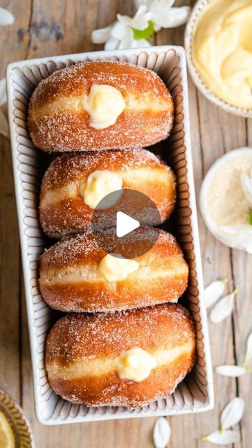 Malabar Menu on Instagram: "‘Bombolini’ -Cream filled Donut 🍩🤌🤍

Ingredients 

For dough:

Warm Milk 1/4 cup
Instant yeast 1 tsp
Sugar 1 tbsp 
Flour 1 1/2 cup
Egg 1
Butter 2 tbsp
(rest the dough for two hours)
Nb: after shaping,rest for half an hour again.

Coating:
Sugar 1/4 cup
Cinnamon powder 1/4 tsp

For filling:

Pastry cream 
Nutella 

That’s it enjoy !❤

#bombolini #reels #donut #stuffedbun #bomboloni #creamfilleddonuts #doughnuts #sweet #foodpic #malayalamsong #songs #donutlover #fyp #explore #foryoupage #foodblog #love #nutelladonut #lailakame 
(donut,Bomboloni,cream filled donut,doughnuts,bombolini,stuffed bun)" Bombolini Donut, Nutella Donuts, Stuffed Bun, Cream Filled Donuts, Filled Donuts, Pastry Cream, Cinnamon Powder, Warm Milk, Instant Yeast