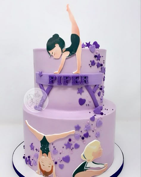 Gymnastics Themed Birthday Cake, Barbie Gymnastics Cake, Gymnastics Cakes For Girls Birthday, 10th Birthday Cakes For Girls, Gymnastics Birthday Sheet Cake, Gymnastics Theme Birthday Party, Gymnastics Birthday Cakes, Gymnastic Birthday, Gymnastics Cake