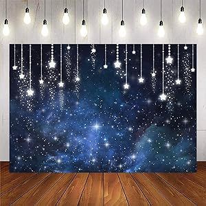 Prom Themes Starry Night, Background Universe, Space Theme Birthday Party, Starry Night Prom, Homecoming Themes, Prom Themes, Birthday Party Backdrop, Birthday Party Background, Night Sky Photography