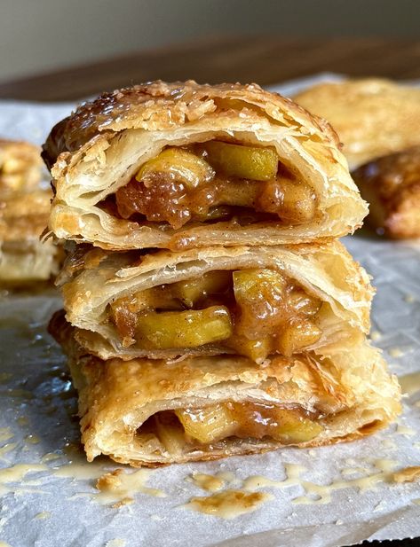 Making Apple Pie, Toaster Strudel, Apple Turnovers, Puff Pastry Dough, Sour Dough, Puff Pastry Sheets, Pastry Sheets, Puff Pastry Recipes, Homemade Apple