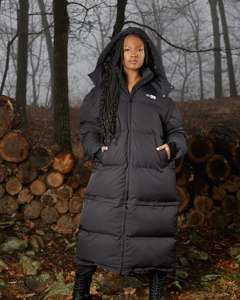 Long puffer jacket outfit