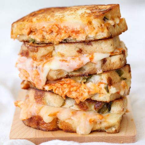 Lunch | foodiecrush Buffalo Chicken Grilled, Chicken Grilled Cheese, Buffalo Chicken Grilled Cheese, Cheese Photo, Buffalo Chicken Recipes, Grill Cheese Sandwich Recipes, Chicken Grilled, Cheese Sandwich Recipes, Diy Easy Recipes