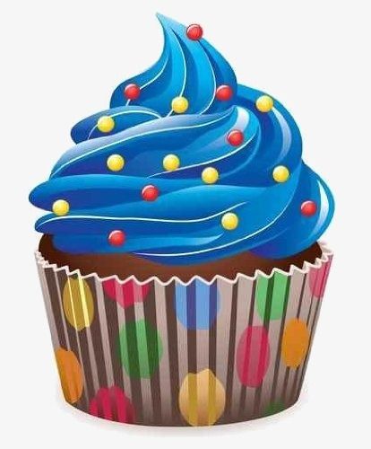 Birthday Cake Illustration, Cupcake Clipart, Cupcake Illustration, Cupcake Vector, Cupcake Pictures, Cupcake Images, Star Sprinkles, Cake Illustration, Blue Cupcakes