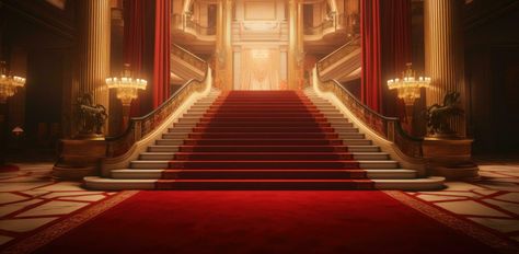 AI generated beautiful red carpet and the stairs leading into the lobby Tree Saw, The Lobby, Cityscape Photos, Logo Banners, Nature Backgrounds, Heart With Arrow, Background Banner, Landscape Photos, Flower Frame