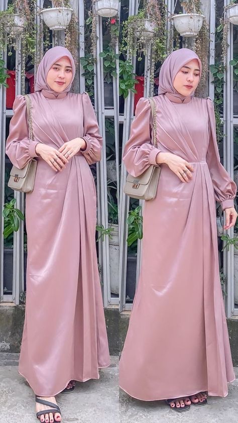 Dress Kondangan Modern, Model Dress Kebaya, Dress Muslim Modern, Braidsmaid Dresses, Simple Long Dress, Fesyen Islam, Islamic Fashion Dresses, Kebaya Modern Dress, Model Gamis