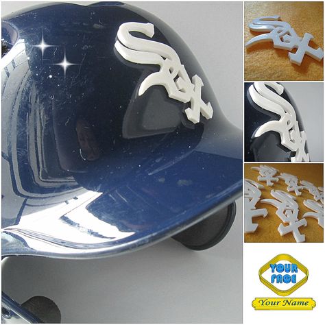 Custom made 3D Baseball Helmet Decal. 3D Printed Team Logo decal 9 pcs+ Set. Sports Equipment Softball Tball Football Hockey, Safety Hat by YourFaceYourName on Etsy Baseball Helmet Decals, Helmet Decals, Baseball Helmet, Batting Helmet, Baseball Party, Base Ball, Cardboard Paper, 3d Logo, Baseball Team