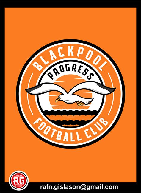 Blackpool FC on Behance Football Badge Design, Football Banners, Blackpool Fc, Fantasy Logo, Football Banner, Sports Logo Inspiration, Football Logos, Design Jersey, Soccer Logo