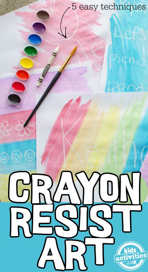 Crayon Resist Art, Watercolor Art Kids, Crayon Activities, Summer Holiday Activities, Preschool Painting, Resist Art, Watercolor Resist, Me Preschool Theme, Crayola Art