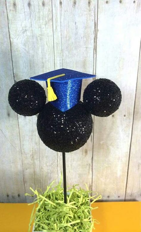 Disney Graduation Party Decorations, Gcu Graduation Party, Disney Preschool Graduation Theme, Disney Graduation Party Ideas, Disney Themed Graduation Party, Disney Graduation Party, Mickey Graduation, Mickey Mouse Graduation, Disney Graduation