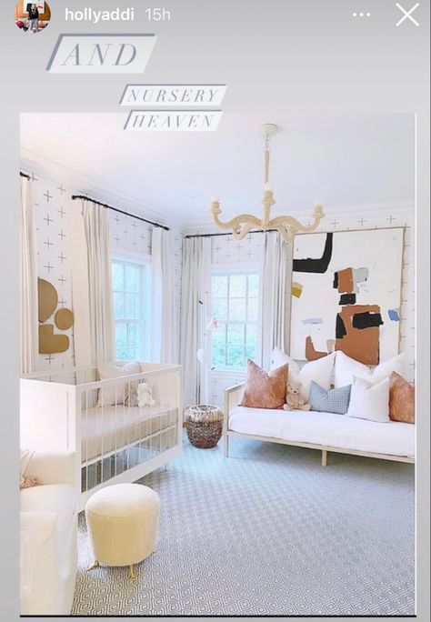 I like the use of a daybed/couch in the nursery White Daybed Guest Room, Couch In Nursery Room, Art Over Daybed, Nursery Daybed Ideas, Daybed Styling Ideas Nursery, Nurseries With Daybeds, Nursery With Couch Layout, Nursery With A Daybed, Day Bed Nursery Room