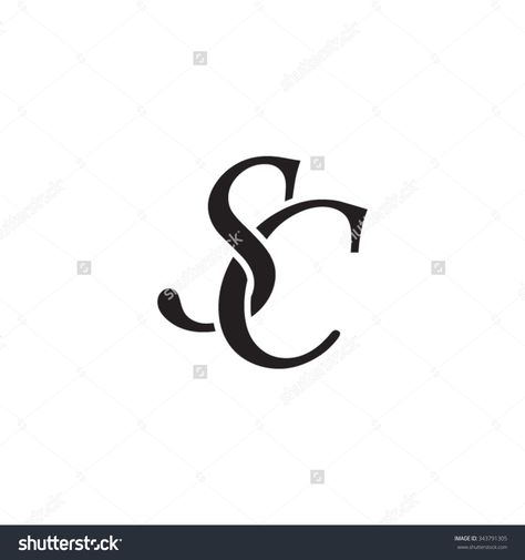 Sc Tattoo Letter, C S Monogram, Sc Logo Design Letter, Cs Logo Design Ideas, C Initial Tattoo, Sc Logo Design, Cs Monogram, Sc Monogram, Sc Tattoo