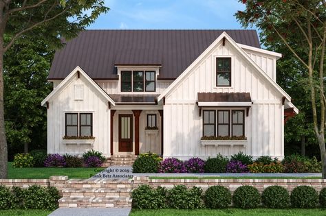 Highland Point House Plan - The ever popular Modern Farmhouse style is represented in true form by the Highland Point. Lakehouse Plans, Architecture Residence, American House Plans, Shingle Exterior, American Houses, Farmhouse Style House Plans, American House, Flex Room, Farmhouse House