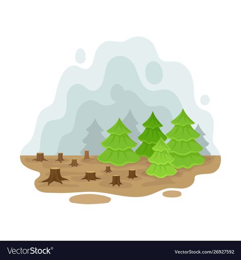 Deforestation Background, Deforestation Illustration, Deforestation Drawing, Campaign Advertising, School Works, Green Christmas Trees, Car Icon, Carbon Cycle, Habitat Destruction