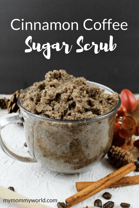 Make up a batch of this easy DIY cinnamon coffee sugar scrub to pamper yourself or your friends. This homemade recipe uses coconut oil for its moisturizing properties, and the cinnamon helps to sooth any inflammation. Makes a great gift idea for Christmas or birthdays or even as a teacher gift! Coffee Sugar Scrub, Diy Sugar Scrub Recipe, Diy Cinnamon, Salt Scrubs, Sugar Scrub Homemade, Sugar Scrub Recipe, Cinnamon Coffee, Homemade Bath, Diy Body Scrub