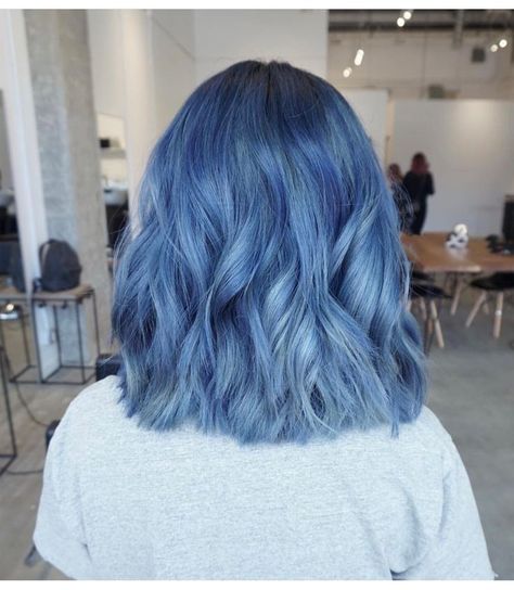 Dusty Blue Hair, Hair Streaks, Hair Color Pastel, Pinterest Hair, Hair Color Purple, Short Hair Color, Hair Color Blue, Hair Images, Dye My Hair