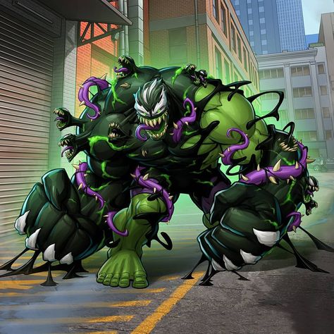 Patrick Brown on Instagram: “Venomized Hulk  This one was so fun to make, I really wanted to play up the anger aspect of Hulk, and adding it to the symbiote. Lots of…” Venom Hulk, Patrick Brown, Symbiotes Marvel, Venom Comics, Hulk Art, Marvel Venom, Action Pose, Creepy Clown, Hulk Marvel