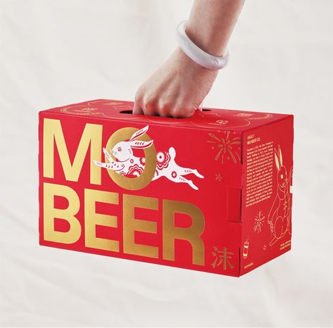 MO BEER YEAR OF THE RABBIT on Behance Rabbit Images, Beer Box, Infographic Poster, Beer Packaging, Box Packaging Design, Year Of The Rabbit, Brand Concept, Photography Packaging, Graphic Design Photography