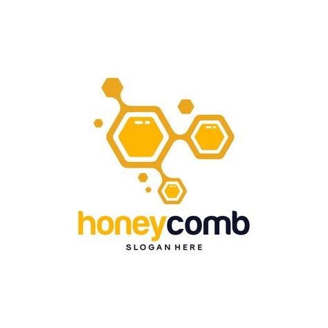 Honey Comb Logo Template Design Vector Emblem Honey Design Concept Creative Symbol   Vector Hive Logo Design, Honey Logo Design, Honeycomb Logo, Logo Honey, Honey Bee Logo, Hive Logo, Creative Symbol, Nest Logo, Dna Logo