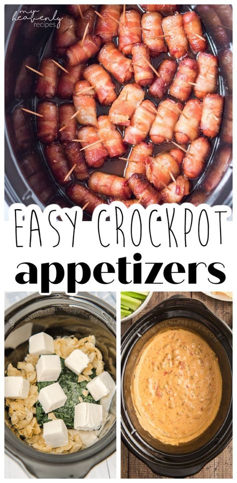 Crockpot Nye Recipes, Quick Crockpot Appetizers, Hot Appetizers Crock Pot, Thanksgiving Dip Crockpot, New Years Appetizers Easy Crock Pot, Appetizers Crockpot Easy, Appetizer Recipes Easy Crockpot, Crockpot Apps Appetizers, Easy Party Dips Crock Pots