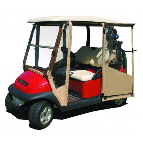 Club Car Precedent DoorWorks Enclosures Golf Cart Enclosures, Golf Cart Enclosure, Golf Cart Covers, Ezgo Golf Cart, Golf Cart Accessories, Cart Cover, Golf Cart Parts, Door Makeover, Vinyl Cover