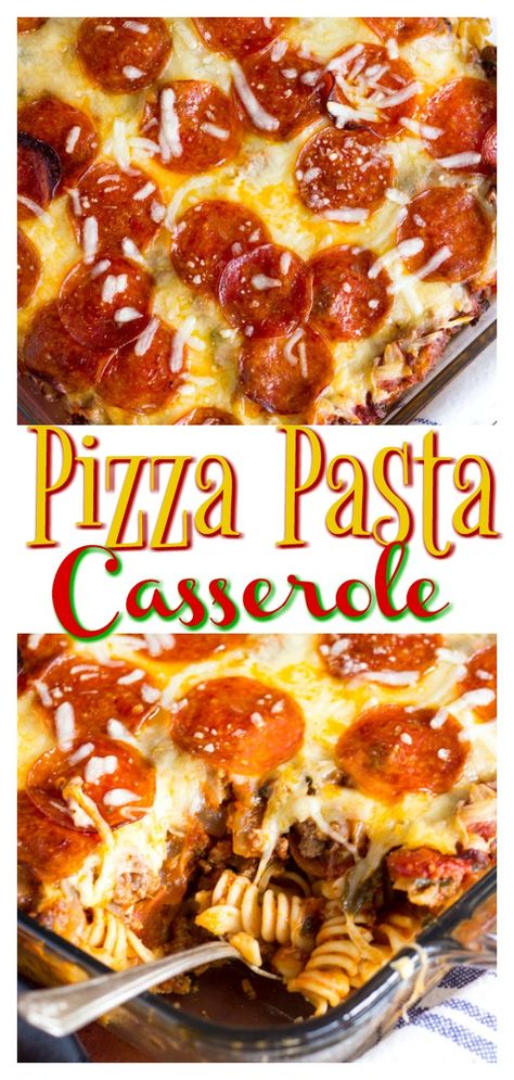 Pepperoni Baked Ziti, Recipes With Pepperoni, Pepperoni Casserole, Pasta Pepperoni, Pizza Pasta Casserole Recipe, Pizza Peperoni, Pepperoni Pizza Pasta, Casserole Pasta, Pepperoni Pizza Casserole