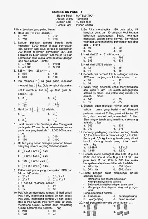 Kumpulan Soal SD: Kunci Jawaban dan Soal UN Matematika Kelas 6 SD TA 2013/2014 Word Office, School Study Ideas, Slp Activities, Microsoft Office Word, Microsoft Word 2007, Math Number Sense, Math Tutorials, Office Word, Student Life Hacks