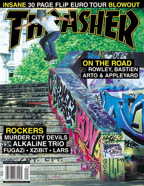 Thrasher Cover, Skate Photography, Magazine Logo, Skateboard Photos, Collage Des Photos, Skateboard Aesthetic, Skate Photos, Skateboard Photography, Thrasher Magazine