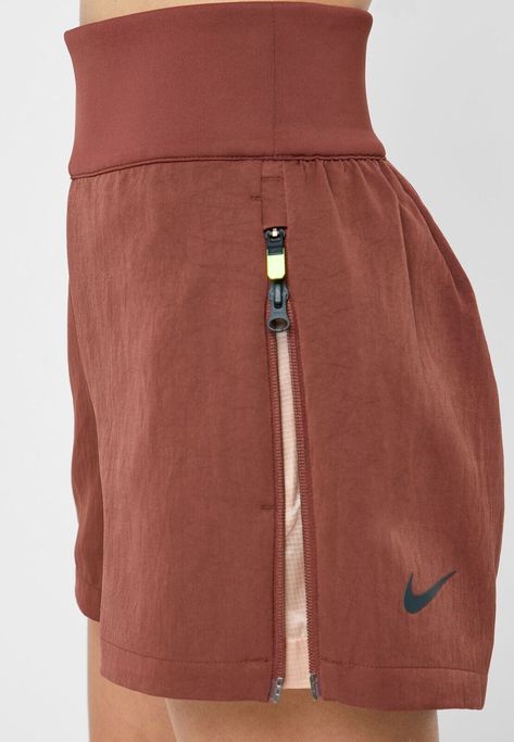 New Women's Nike Sportswear Tech Pack Woven Shorts AR3016 250  Size XXL 2XL Rich NIKE TECHPACK pure polyester fabric Moisture wicking Dri-Fit technology keeps skin dry Dual side easy slip-in pockets Concealed back zipper placket Contrast Nike signature branding Futuristic Activewear, Activewear Details, Dark Brown Ankle Boots, Shoe Hacks, Womens Sportswear, Activewear Trends, Zipper Placket, Womens Athletic Shorts, Estilo Fitness