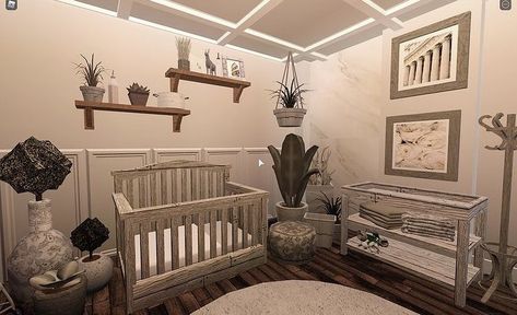 Bloxburg Parents Bedroom Ideas Modern, Bloxburg Master Bedrooms Decor Cozy, Bloxburg House Ideas Nursery, Nursery Ideas Bloxburg 3x3, Bloxburg Nursery Ideas Modern, Bloxburg Modern Nursery, Nursery Room Bloxburg, Parent Room Bloxburg, 3x3 Baby Room Bloxburg