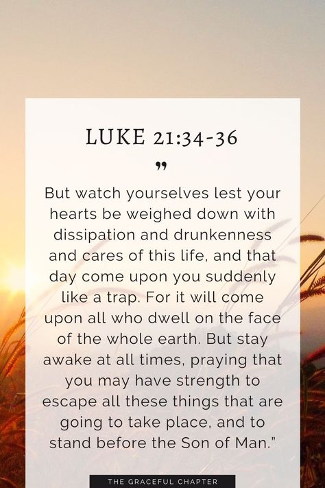 Luke 21:34-36 Second Coming Of Jesus, Luke 21, The Judgment Day, The Graceful Chapter, Bible Journaling For Beginners, Jesus Second Coming, Judgment Day, The Second Coming, Son Of Man