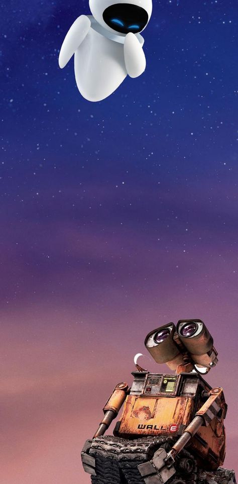 Wall E Wallpaper Iphone, Wall E Wallpapers Hd, Wallie Wallpaper, Wall E Background, Walle Wallpapers, Disney Up Wallpaper, Wall E And Eve Wallpaper, Wall E Aesthetic, Punch Hole Camera Wallpaper