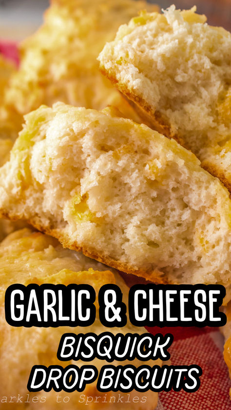 If you’re looking for a quick, no-fuss way to add a little magic to your mealtime, these Garlic and Cheese Bisquick Drop Biscuits are the answer. With a tender texture, cheesy goodness, and a hint of garlic, they’re the perfect companion to soups, salads, or your favorite comfort food. Drop Biscuits Bisquick, Savory Drop Biscuits, Bisquick Cheddar Garlic Biscuits, Bisquick Quick Bread Recipes, Bisquick Cheddar Bay Biscuits, Bisquick Cheese Biscuits, Bisquick Appetizer Recipes, Cheddar Bay Biscuits With Bisquick, Things To Make With Bisquick