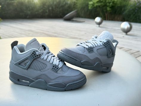 Decent, but not KAWS Jordan 4 Wet Cement #CrepSelect #Lewisham #WetCement #Retro4 #Reseller Nike Shoes (men), Nike Jordan Retro, Retro 4, Cute Nike Shoes, Cute Nikes, Swag Shoes, Shoe Closet, Jordan 11, Nike Sb