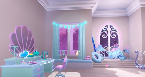 #royalehigh High Room Ideas, Outfits Hacks, Dorm Pictures, Rh Dorm, High Room, Water Fairy, Dorm Ideas, Royale High, Royal Outfits