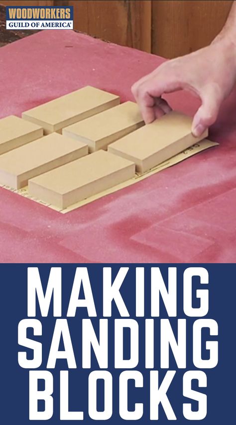 Hardback sanding blocks are extremely useful for many woodworking projects. Bruce Kieffer shows you the simple steps to make a whole bunch of sanding blocks for your workshop. Woodshop Ideas, Advanced Woodworking Plans, Sanding Blocks, Wood Projects For Beginners, Woodworking Project Plans, Shop Class, Woodworking Classes, Sanding Block, Learn Woodworking