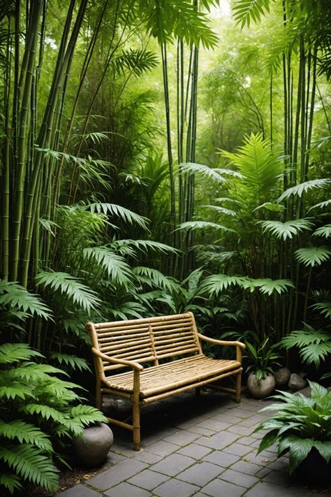 20 Small Tropical Garden Design Ideas - Toolz Geek Small Tropical Garden Design, Tiny Pots, Tropical Backyard Landscaping, Small Tropical Gardens, Courtyard Ideas, Backyard Trees, Garden Pond Design, Tropical Garden Design, Beautiful Home Gardens