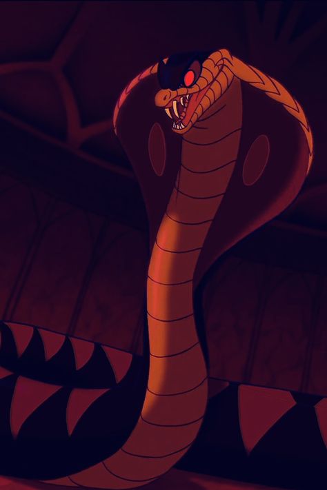 Jafar Snake Snake Art Tattoo, Disney Villain Tattoo, Snake Character Design, Jafar Genie, Villain Tattoo, Snake Character, Pixar Villains, Legendary Godzilla, Sea Spirit