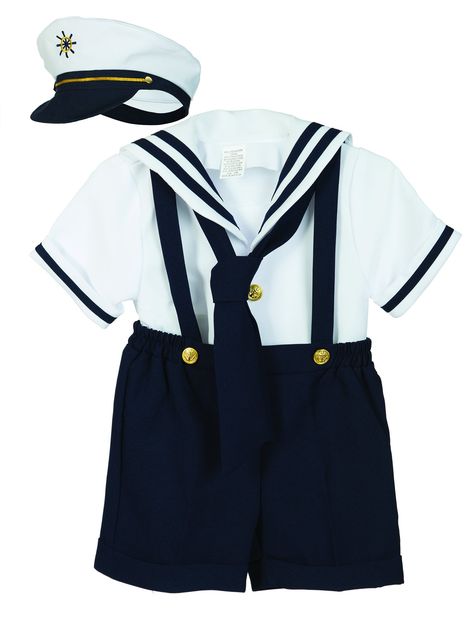 Luca Gabriel Baby Toddler Boys Nautical Sailor Short Suit Set with Hat  3t * Want to know more, click on the image. (This is an affiliate link) #BabyBoyClothesCollection Sailor Theme, Boys Formal Wear, Sailor Outfit, Nautical Outfits, Sailor Shorts, Nautical Birthday, Boy Toddler, Navy Sailor, Sailor Suit